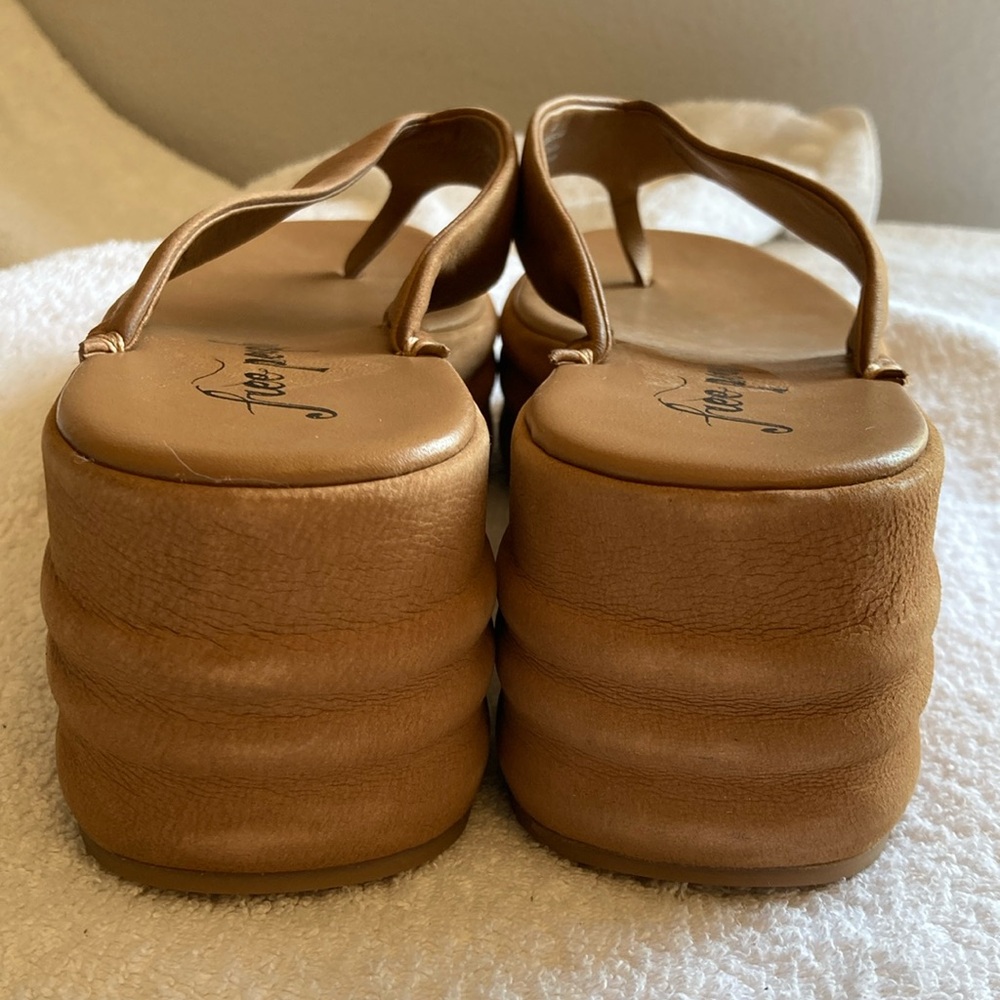 Free People Cognac Platform Thong Sandals - Picture 7 of 12